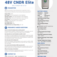 48V CNDR Elite | 231Ah | 11.8kWh | LIFEPO4 Power Block | Lithium Battery Pack｜3-8 Weeks Ship Time