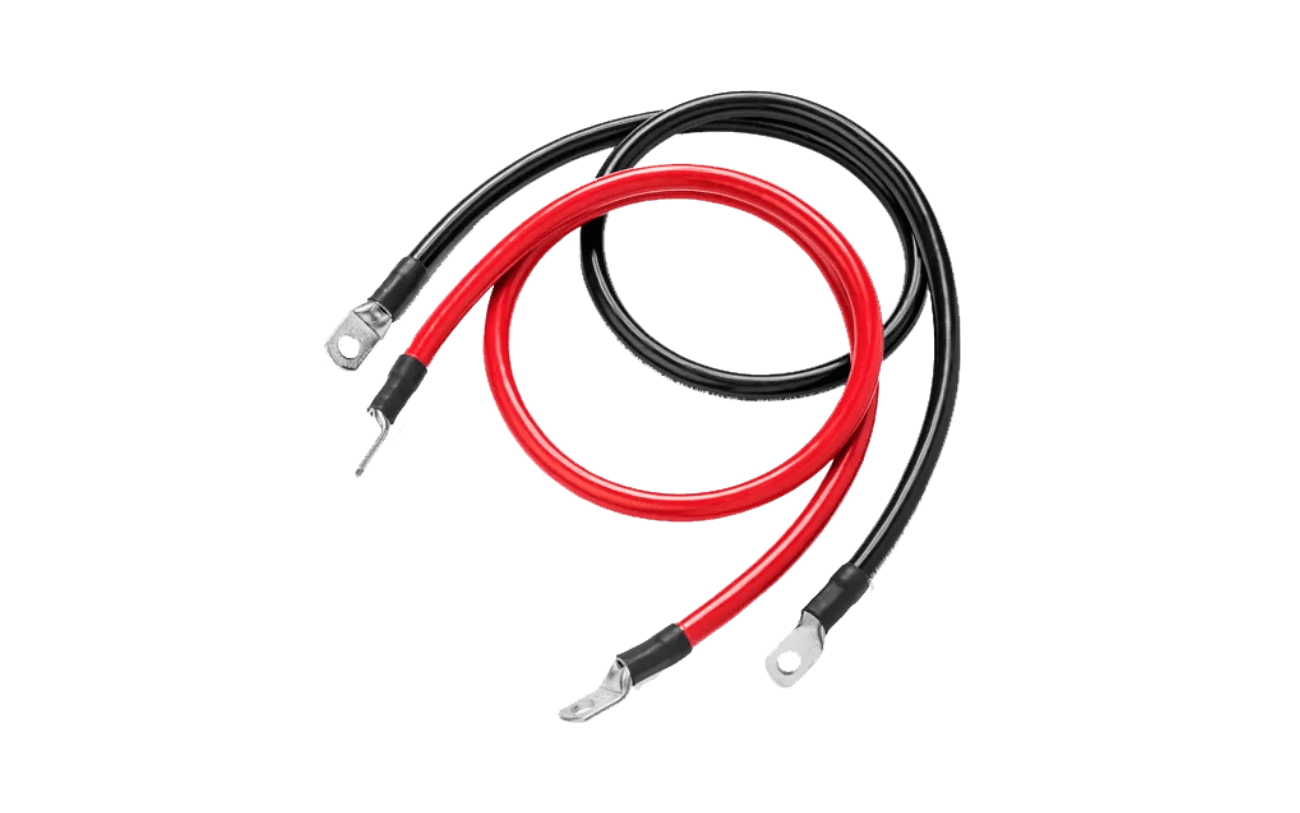 2AWG (Black and Red) 3FT Ring to Ring Terminal Cable