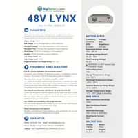 48V LYNX｜103AH｜5.3KWH | LIFEPO4 Power Block｜Lithium Battery Pack | 3-8 Weeks Ship Time