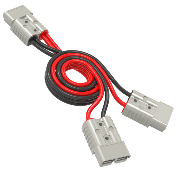 36in 2 AWG Battery to Inverter Cables | Black and Red