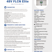 48V FLCN Elite Kit｜183AH｜9.18KWH | LIFEPO4 Power Block｜Lithium Battery Pack | 3-8 Weeks Ship Time